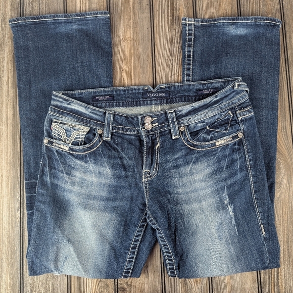 Vigoss The New York Bootcut Size 9/10 Distressed In Super Condition - Picture 4 of 14